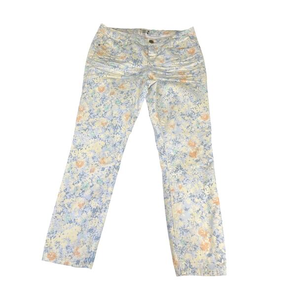 Women's Route 66 Size 10 Floral Print Skinny Classic Fit Jeans Excellent - Picture 1 of 10